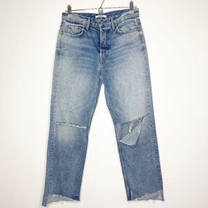 GRLFRND Helena High Rise Straight Crop Jeans 